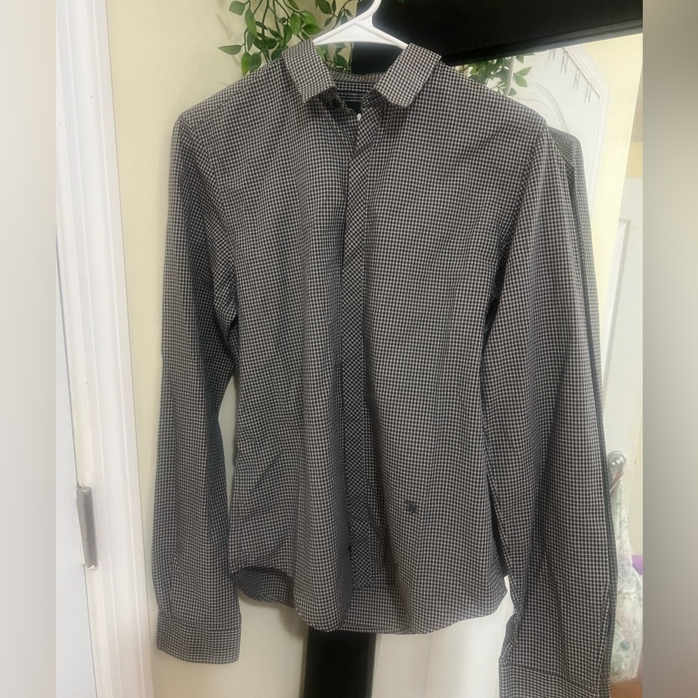 The Kooples Monochrome Checkered Shirt